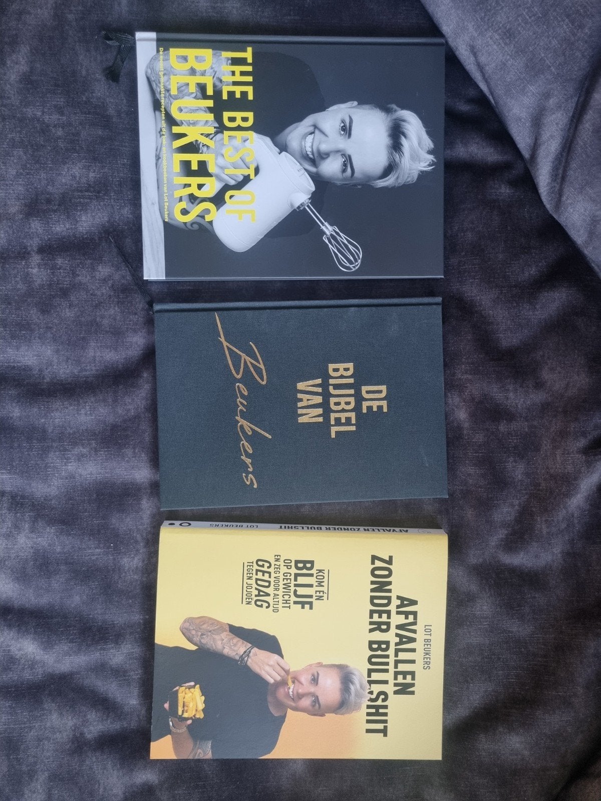 3 kookboeken van Lot Beukers, afvallen zonder bullshit, Zo goed als nieuw, Gezond koken, Lot Beukers, Tapas, Hapjes en Dim Sum