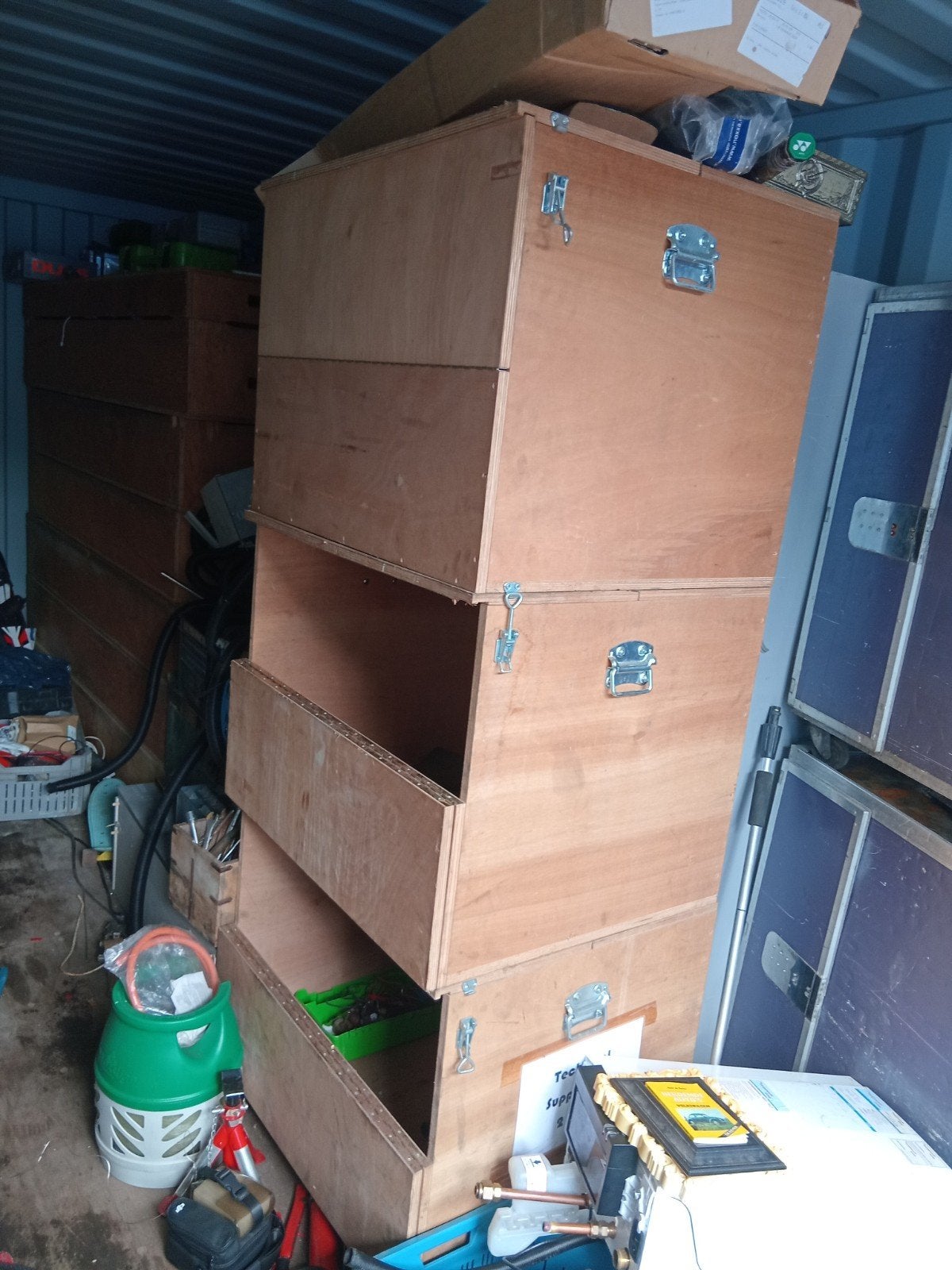 Stapelbare Multiplex Opbergkisten met Wielen (3 Stuks), Ophalen of Verzenden, 50 tot 100 cm, 50 tot 75 cm