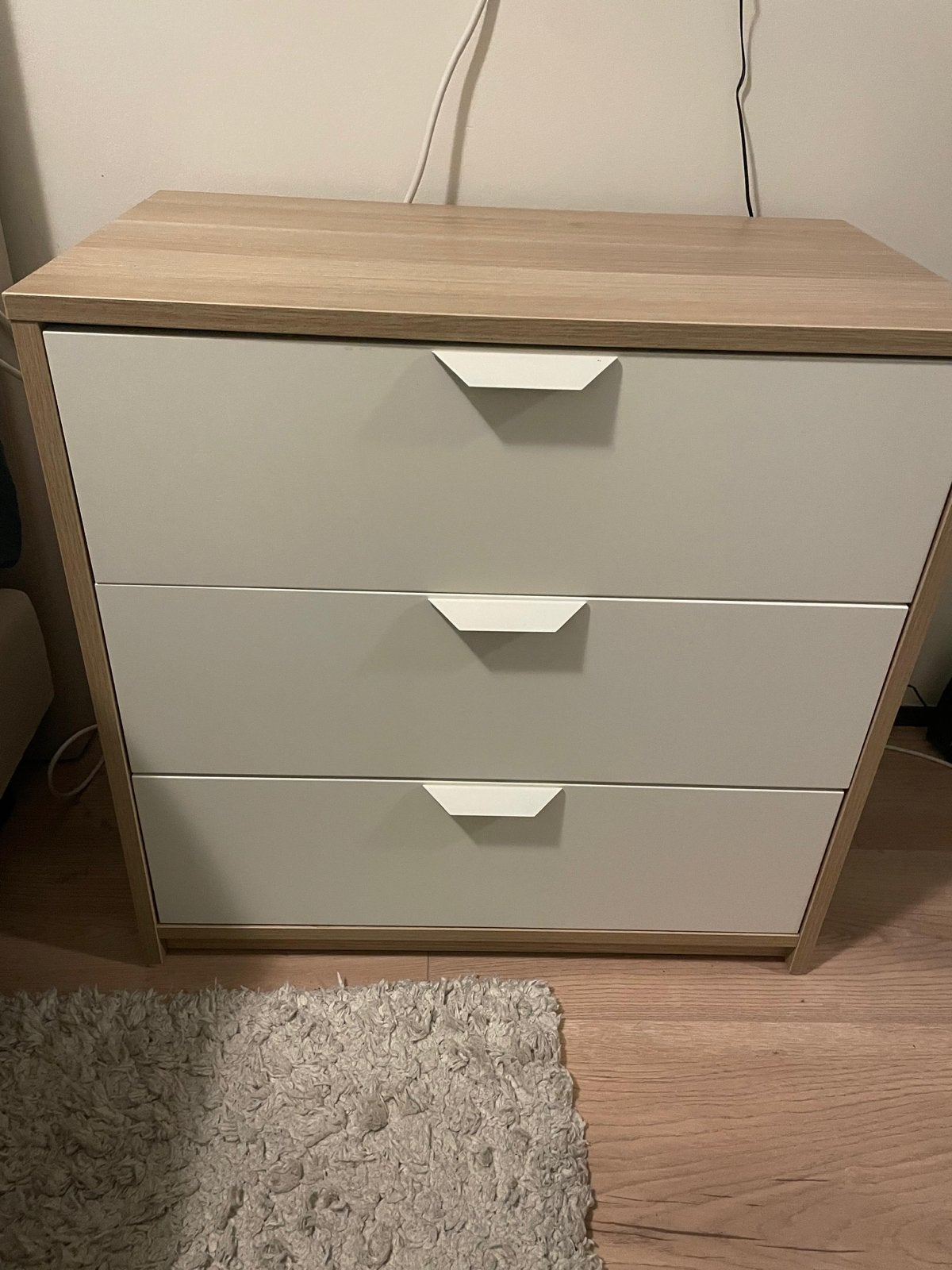 Commode/ladenkast - Hout en wit, Huis en Inrichting, Ophalen, Gebruikt, 50 tot 100 cm, 3 of 4 laden