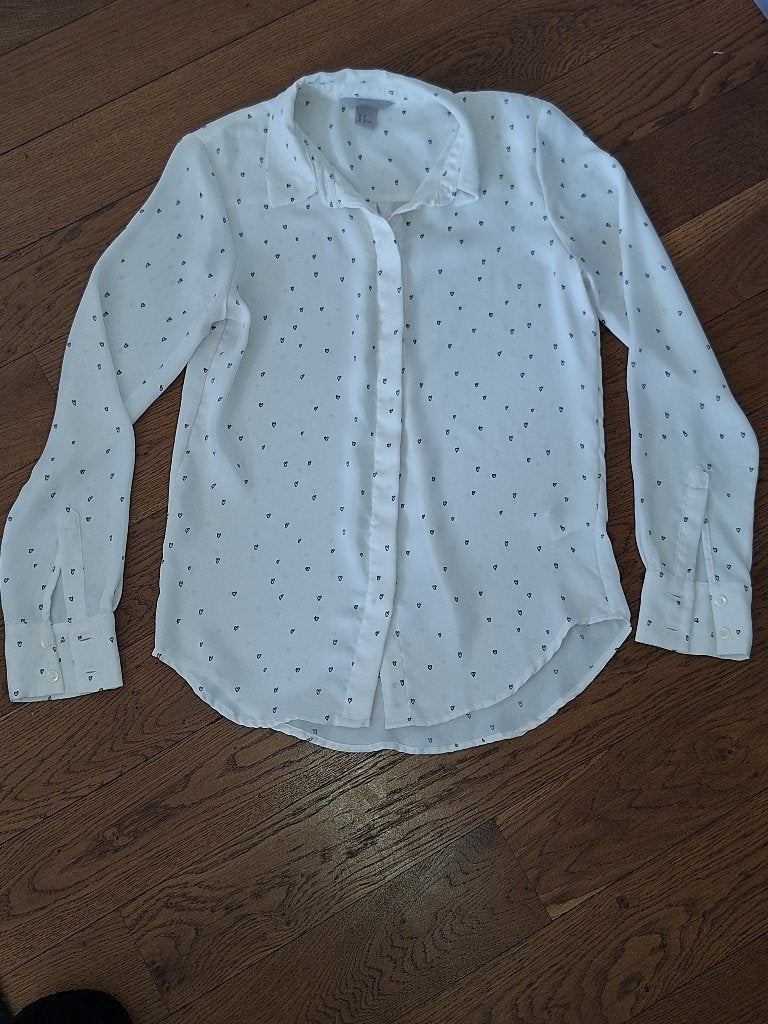 Blouse maat 32, H&M, Wit, Ophalen of Verzenden, Maat 34 (XS) of kleiner