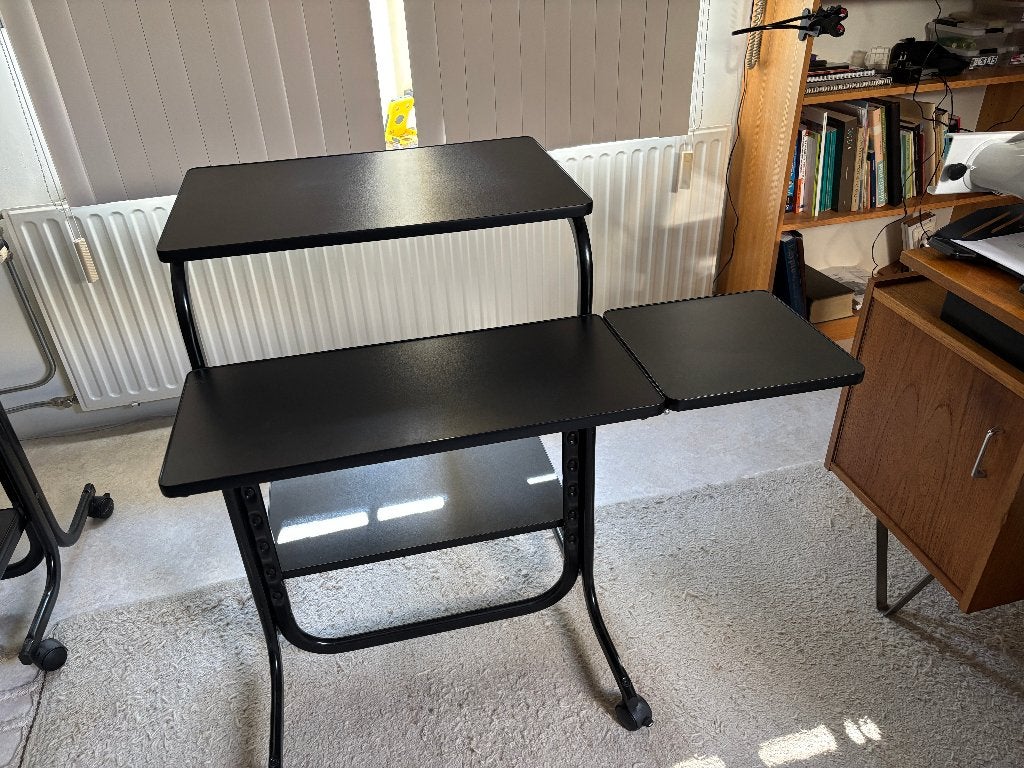Computertafel op wielen, Ophalen, 70 tot 120 cm, Overige materialen, Zo goed als nieuw