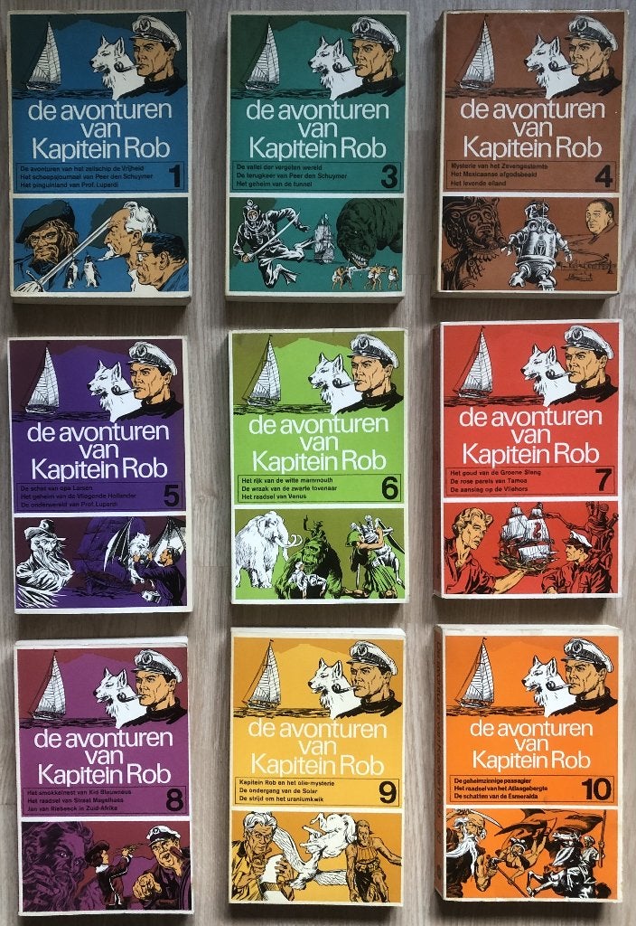 PIETER KUHN - DE AVONTUREN VAN KAPITEIN ROB - 9 DELEN, Meerdere stripboeken, Ophalen of Verzenden, Zo goed als nieuw, Pieter Kuhn