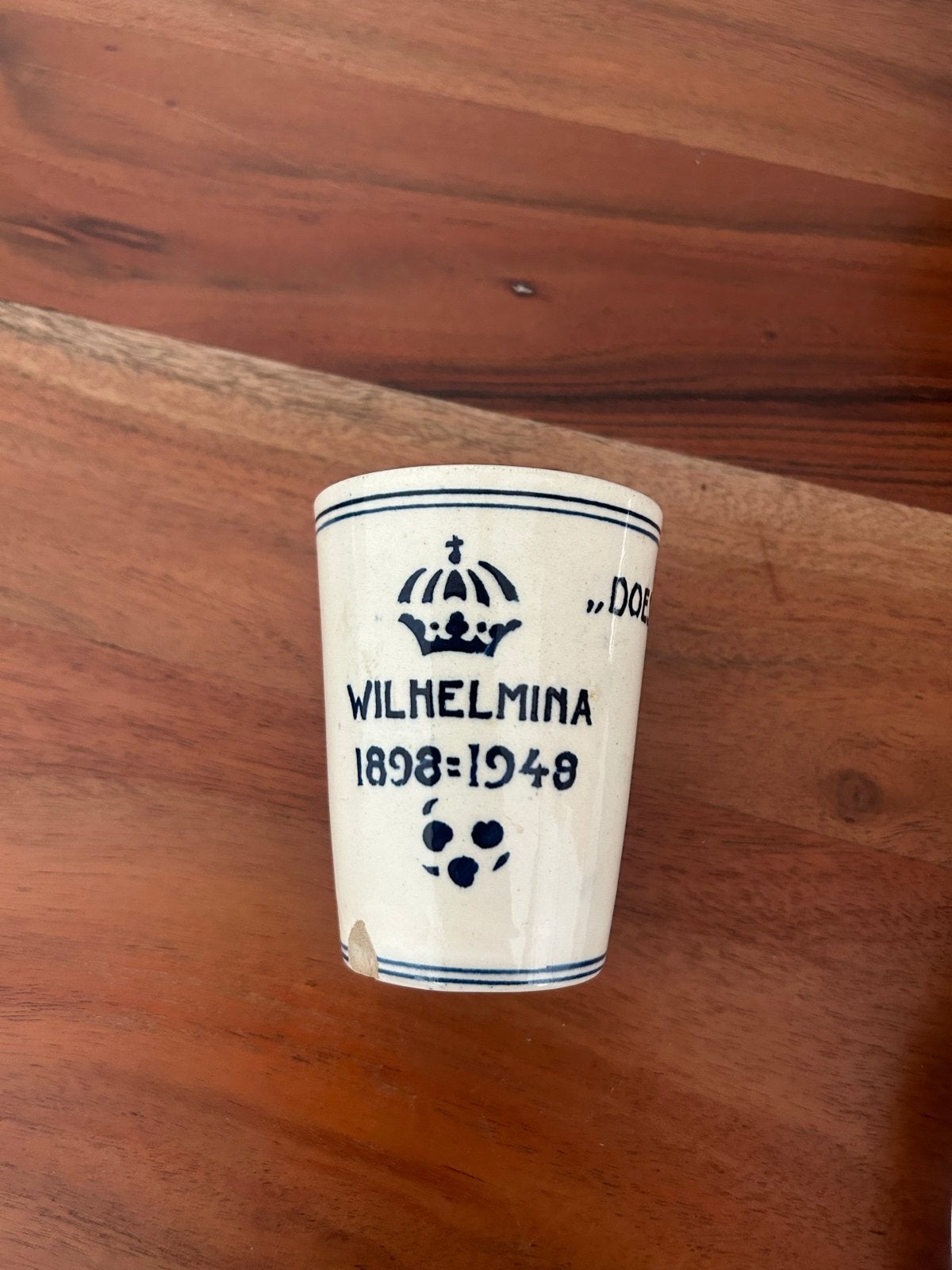 Historisch Wilhelmina & Juliana 1898-1948 herdenkingsglas, Antiek en Kunst, Ophalen
