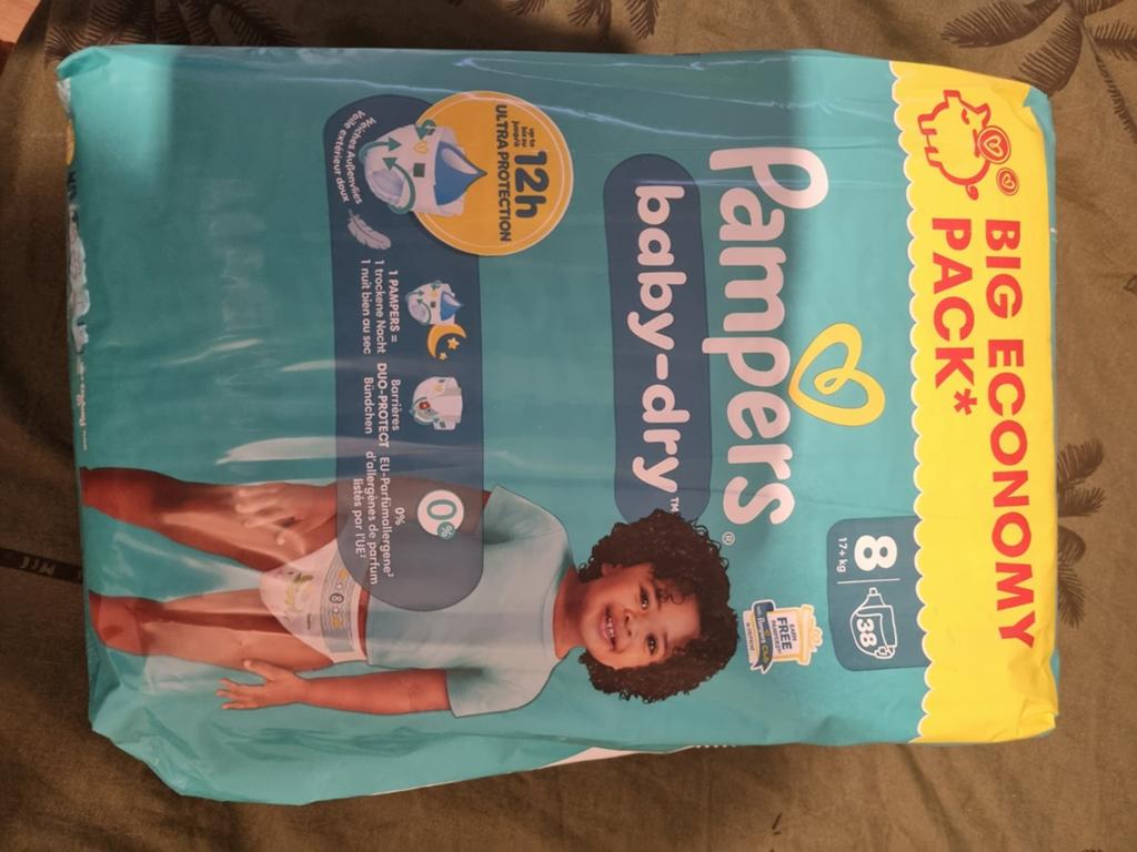 Pampers baby dry maat 8, Ophalen, Nieuw