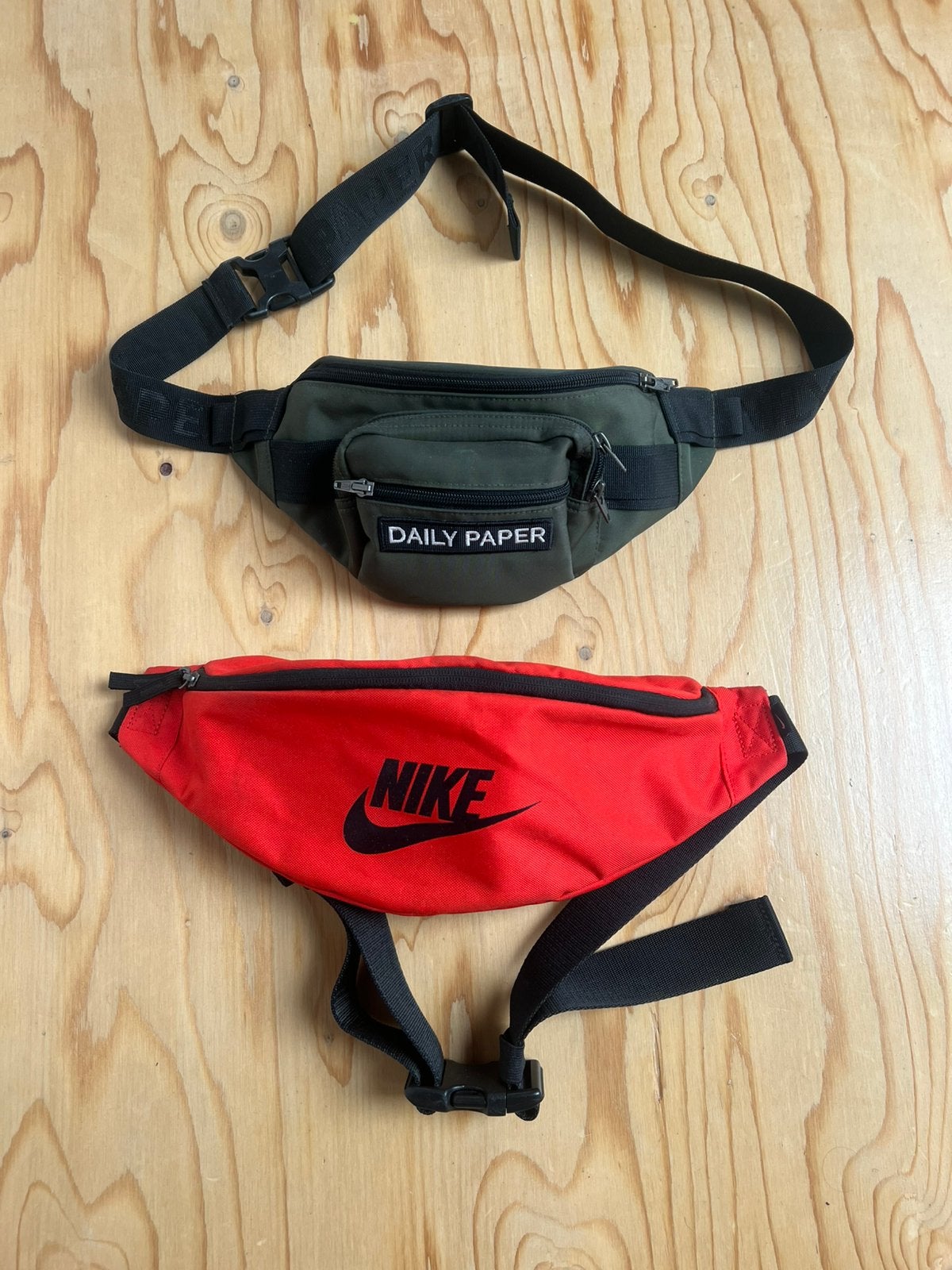 Daily paper en Nike Heuptas, fanny bag, waist bag,, Ophalen of Verzenden, Gebruikt, Groen, Overige merken