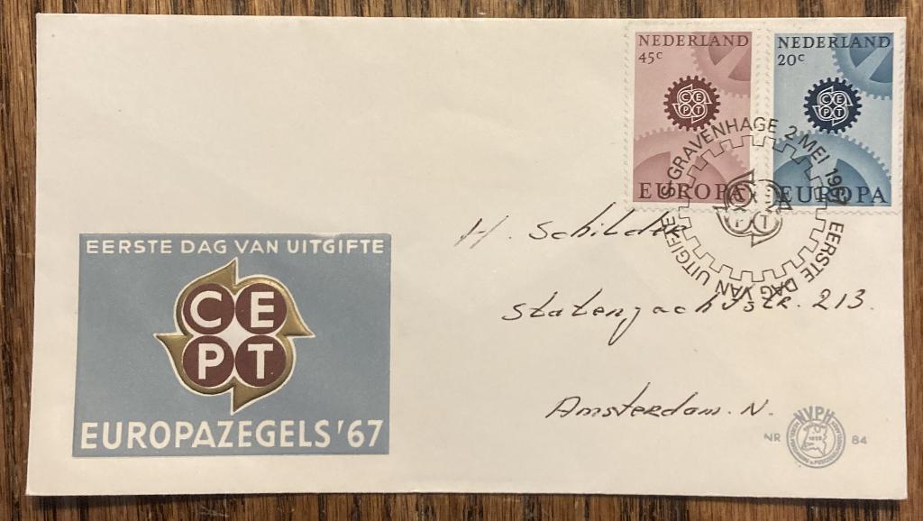 eerste dag enveloppe  CEPT, Postzegels en Munten, Postzegels | Eerstedagenveloppen, Ophalen of Verzenden, Beschreven, Nederland