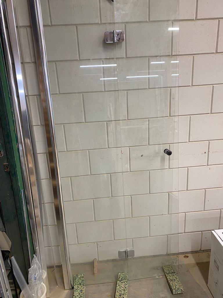 Nieuwe glazen vouwdouchedeur 90x200 cm (verstelbaar), Ophalen, Nieuw, Glas, Douche
