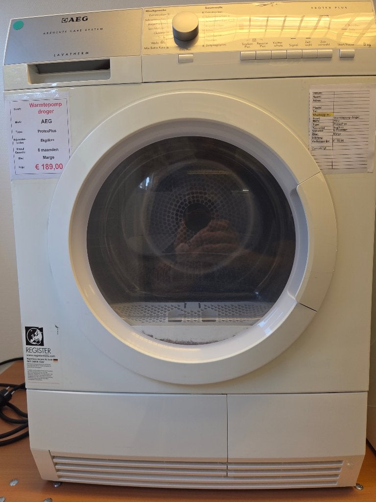 warmtepompdroger - AEG - 8kg - A++