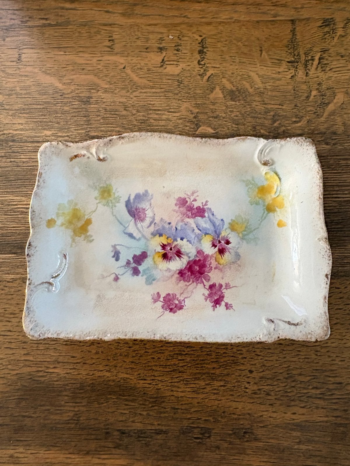 Antieke porseleinen schaal met bloemmotief, Royal Bonn, Ophalen of Verzenden
