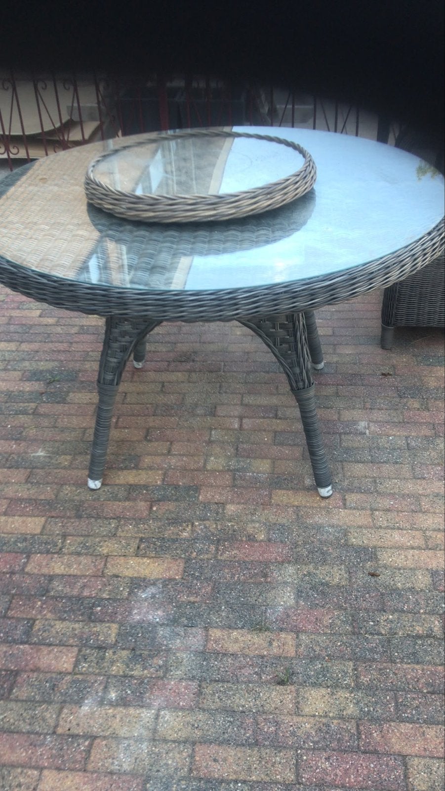 4 Seasons Tuinset: Twee Stoelen met Tafel, Gebruikt, Wicker, Stoel, Tuinset