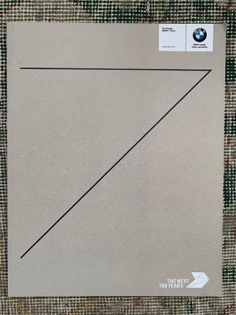 Super dikke Nederlandse!! brochure BMW 7-serie G11 G12 2016, Nieuw, Ophalen of Verzenden, BMW, BMW