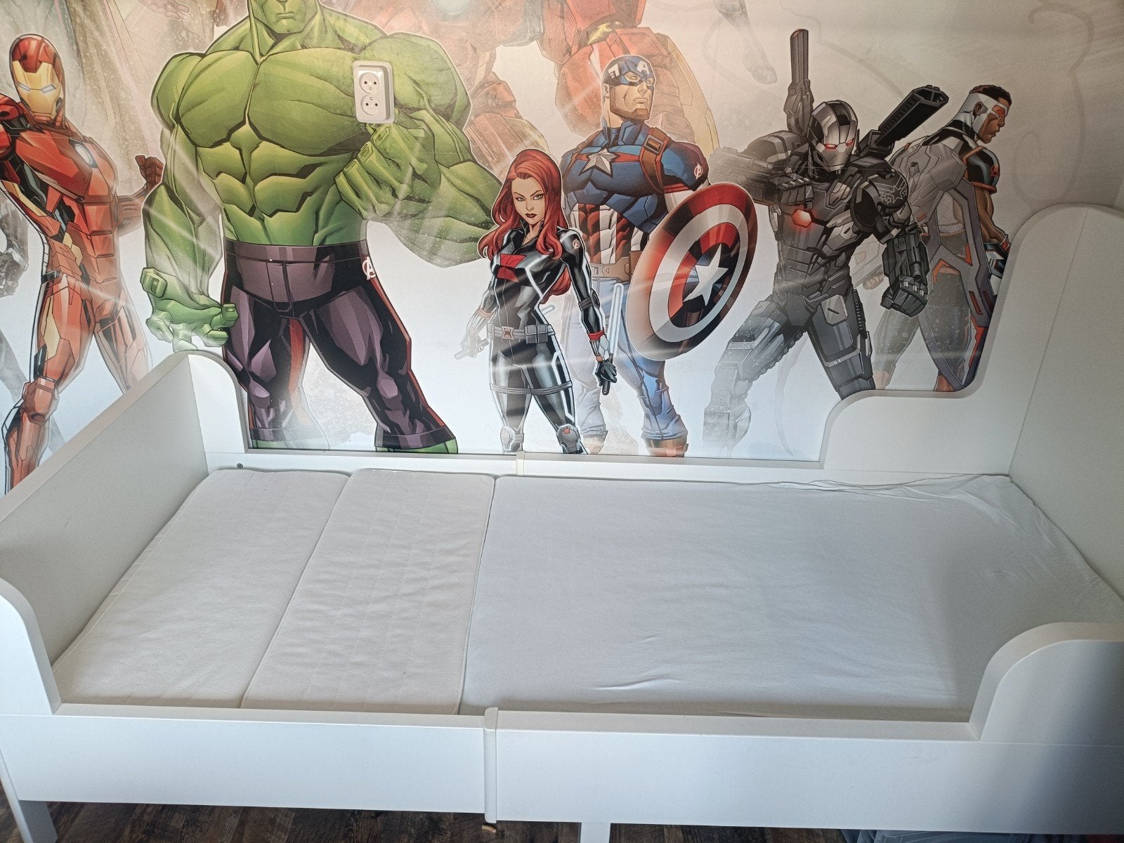 meegroeibed + matras + alles, 70 tot 85 cm, Zo goed als nieuw, 180 cm of meer, Ophalen