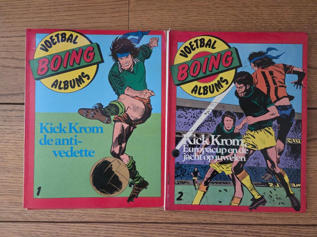 Kick Krom stripboeken deel 1 en 2 Voetbal Boing Albums, Boeken, Stripboeken, Meerdere stripboeken, Ophalen of Verzenden, Gelezen