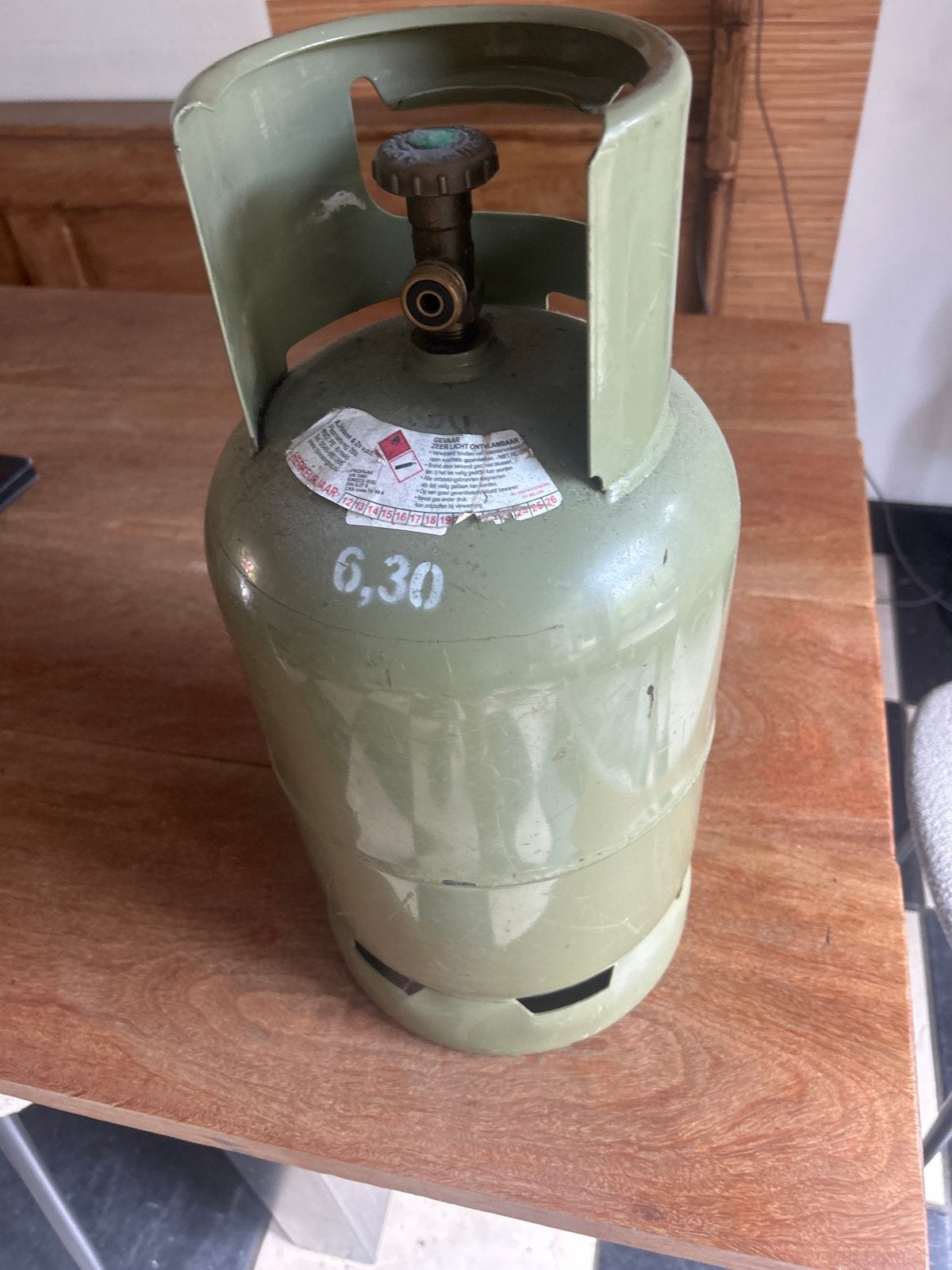 Gasfles 5kg propaan / 6.2kg butaan - Leeg, Doe-het-zelf en Verbouw, Ophalen, Gebruikt