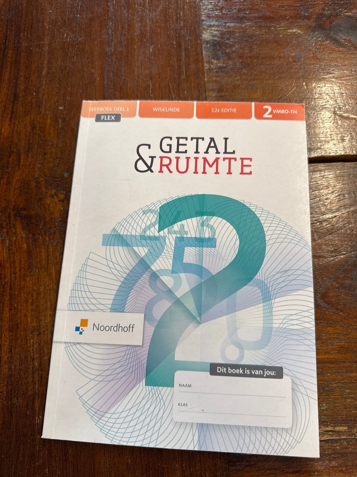 Getal & Ruimte Wiskunde VMBO-TH Leerboek Deel 1 (12e editie), Ophalen of Verzenden, Gelezen, VMBO, Wiskunde A