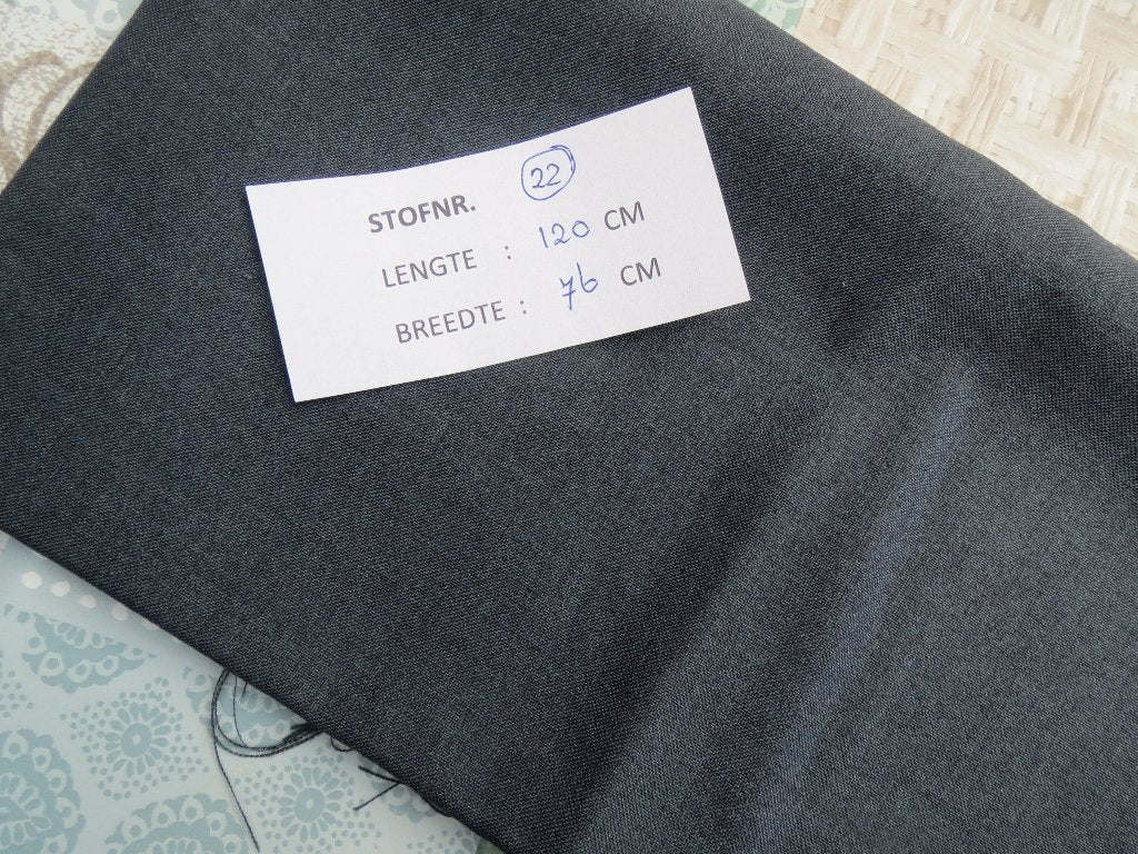 Lap winterstof antracietgrijs, Hobby en Vrije tijd, Stoffen en Lappen, Nieuw, Ophalen of Verzenden, 30 tot 120 cm, Katoen