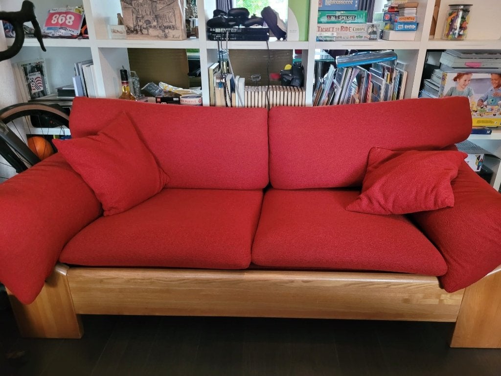 Gratis LEOLUX rode bank, Ophalen, 150 tot 200 cm, Tweepersoons, 75 tot 100 cm