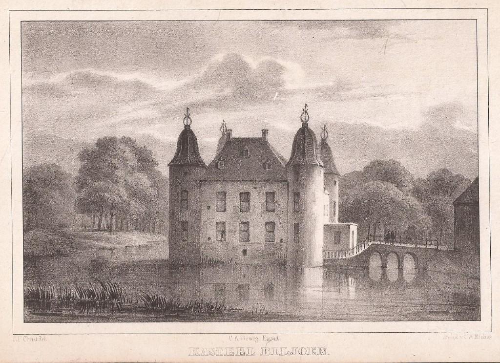 Kasteel Biljoen. Velp. Litho naar J.F. Christ. 1846