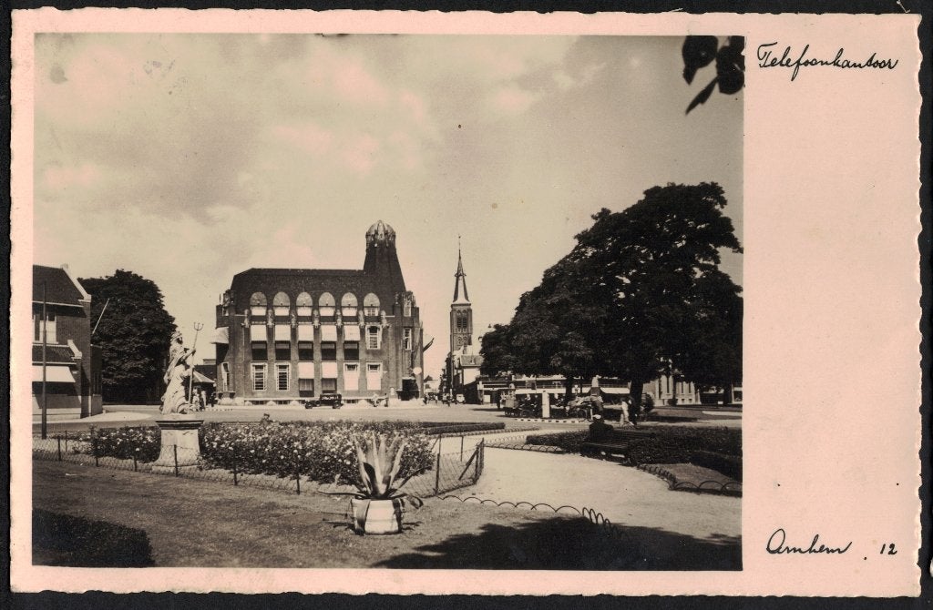 Arnhem, Telefoonkantoor. 1934., Ophalen of Verzenden, 1920 tot 1940, Gelopen, Gelderland