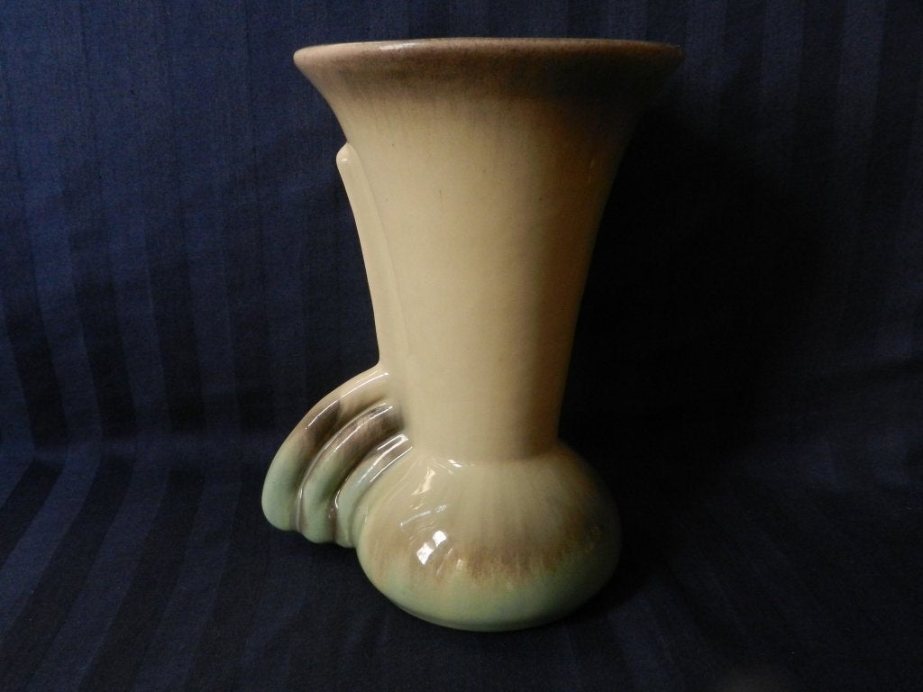 Aardewerk vaas met vleugeloor, Katwijk Klinkenberg h 23,8 cm, Antiek en Kunst, Ophalen of Verzenden