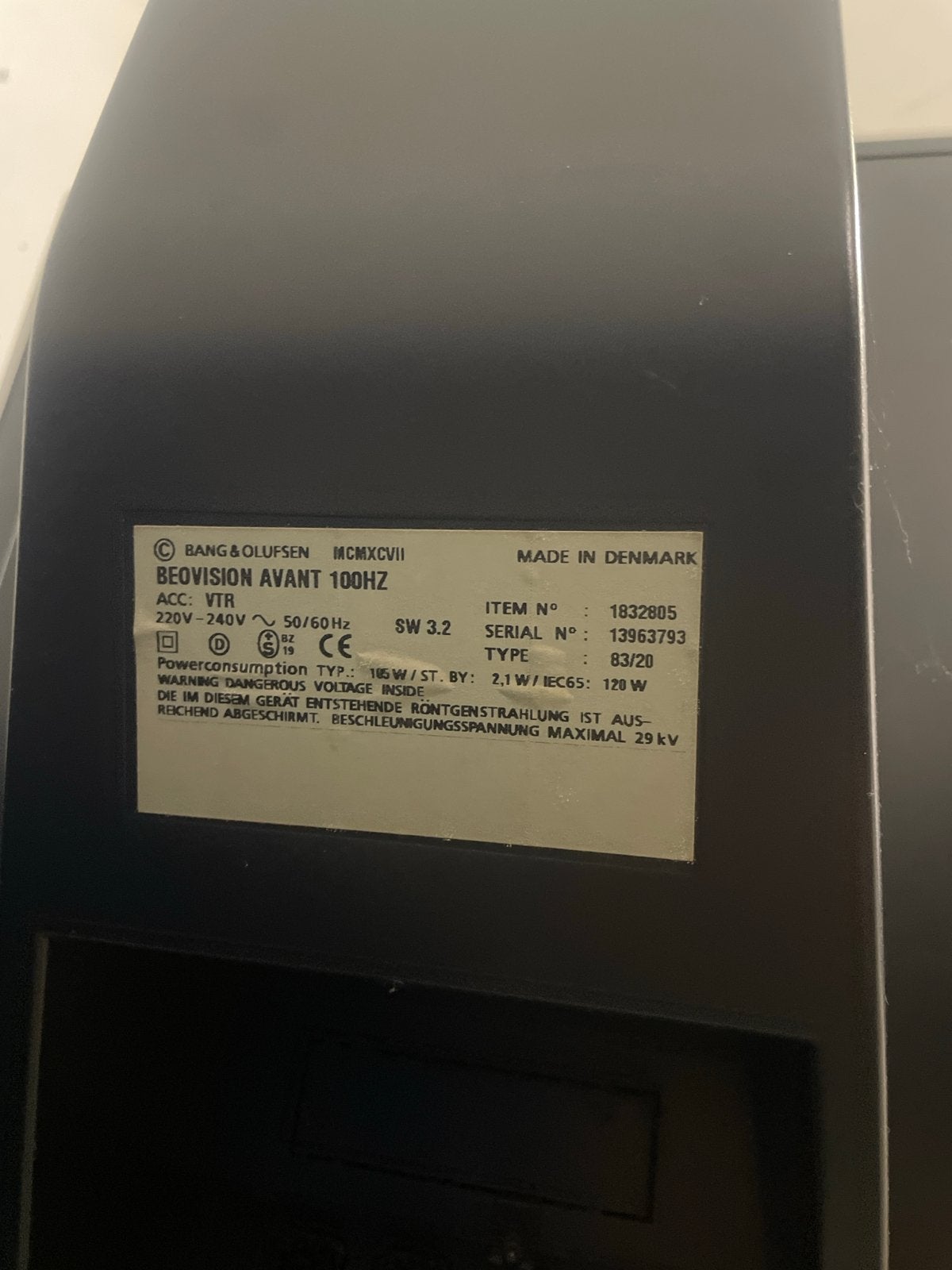Bang & Olufsen Beovision Avant 100Hz TV, Verzenden, Gebruikt, 100 Hz, LG