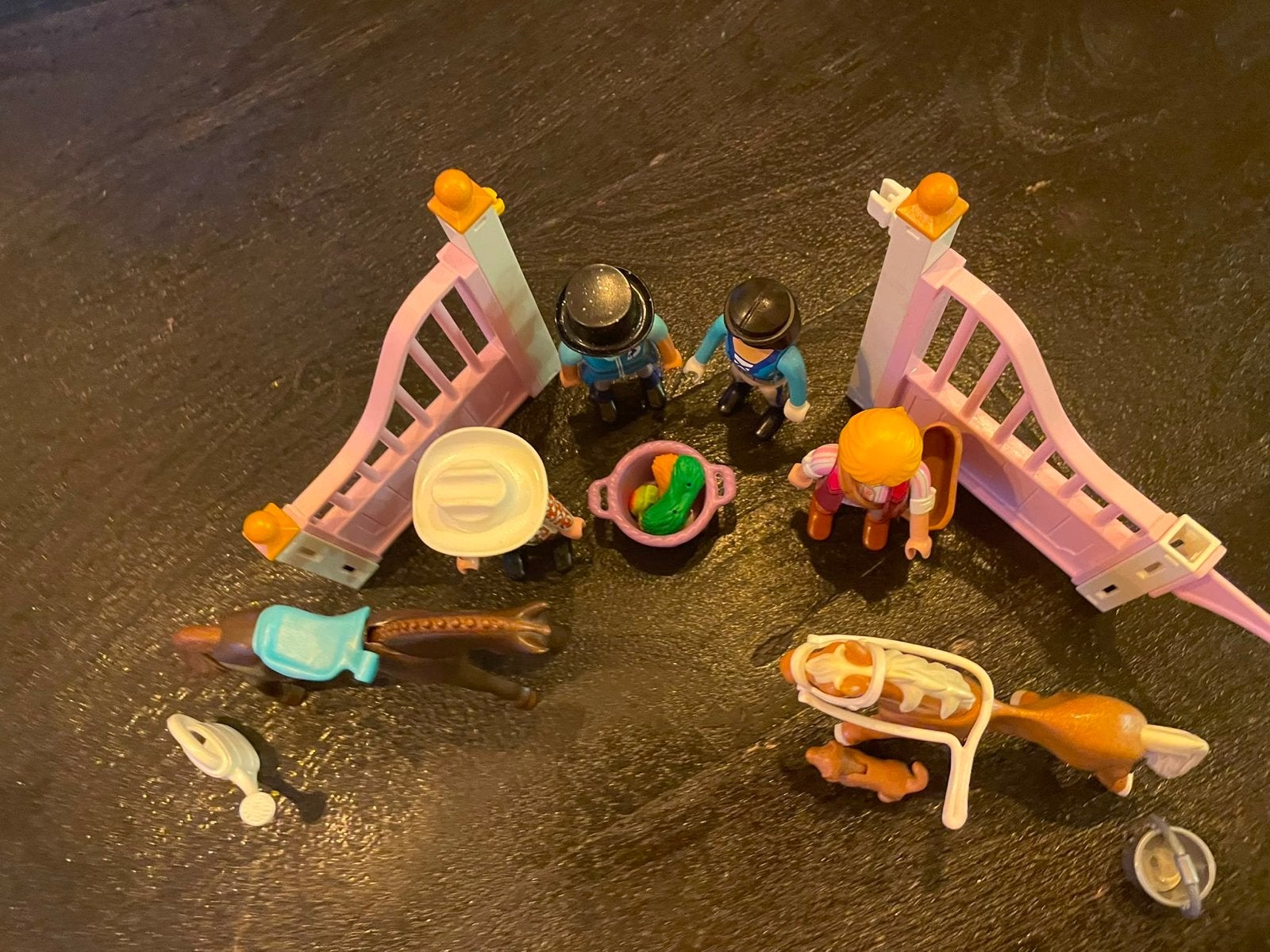 Playmobil paarden set met figuren en accessoires, Ophalen of Verzenden, Gebruikt, Complete set, Overige typen