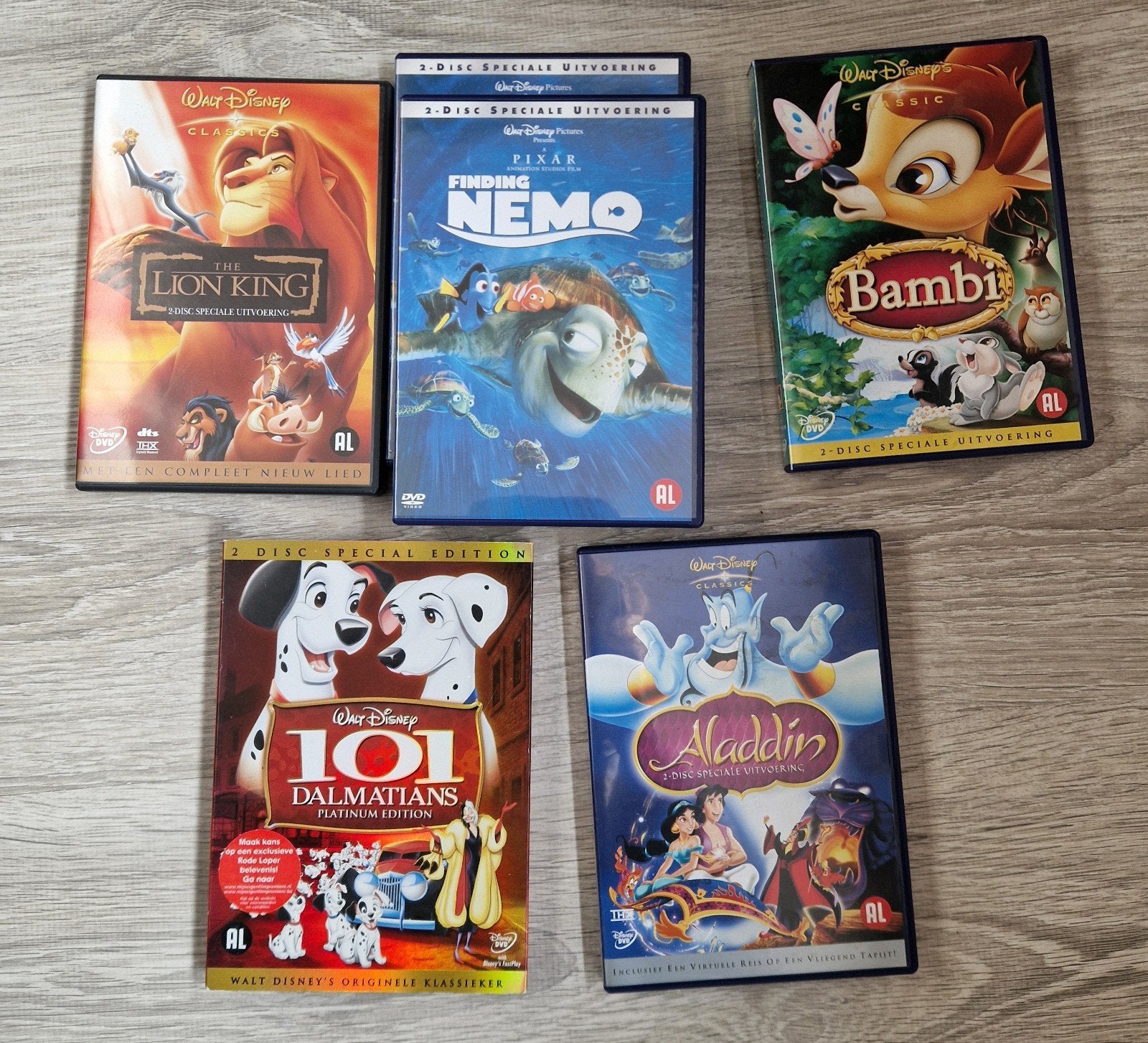 Disney DVD: De Leeuwenkoning, Nemo, Bambi, 101 Dalm. etc, Cd's en Dvd's, Alle leeftijden, Ophalen of Verzenden, Zo goed als nieuw