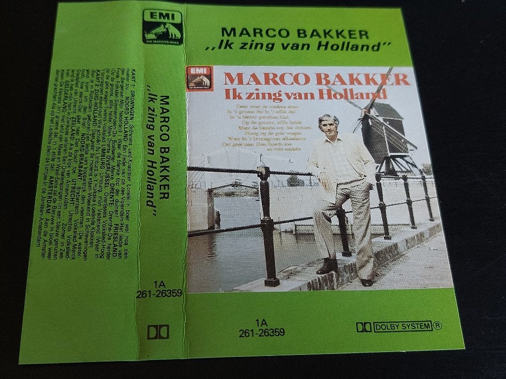MARCO BAKKER - IK ZING VAN HOLLAND (MC), 1 bandje, Ophalen of Verzenden, Zo goed als nieuw, Origineel