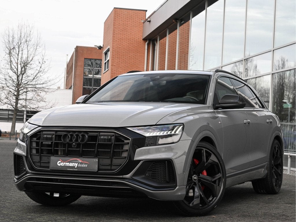 Audi Q8 55TFSI 340PK Quattro Nardo! 4W-best. RS-Zetels Carbo, Auto's, Audi, Automaat, Automatische klimaatregeling, Gebruikt, Zwart