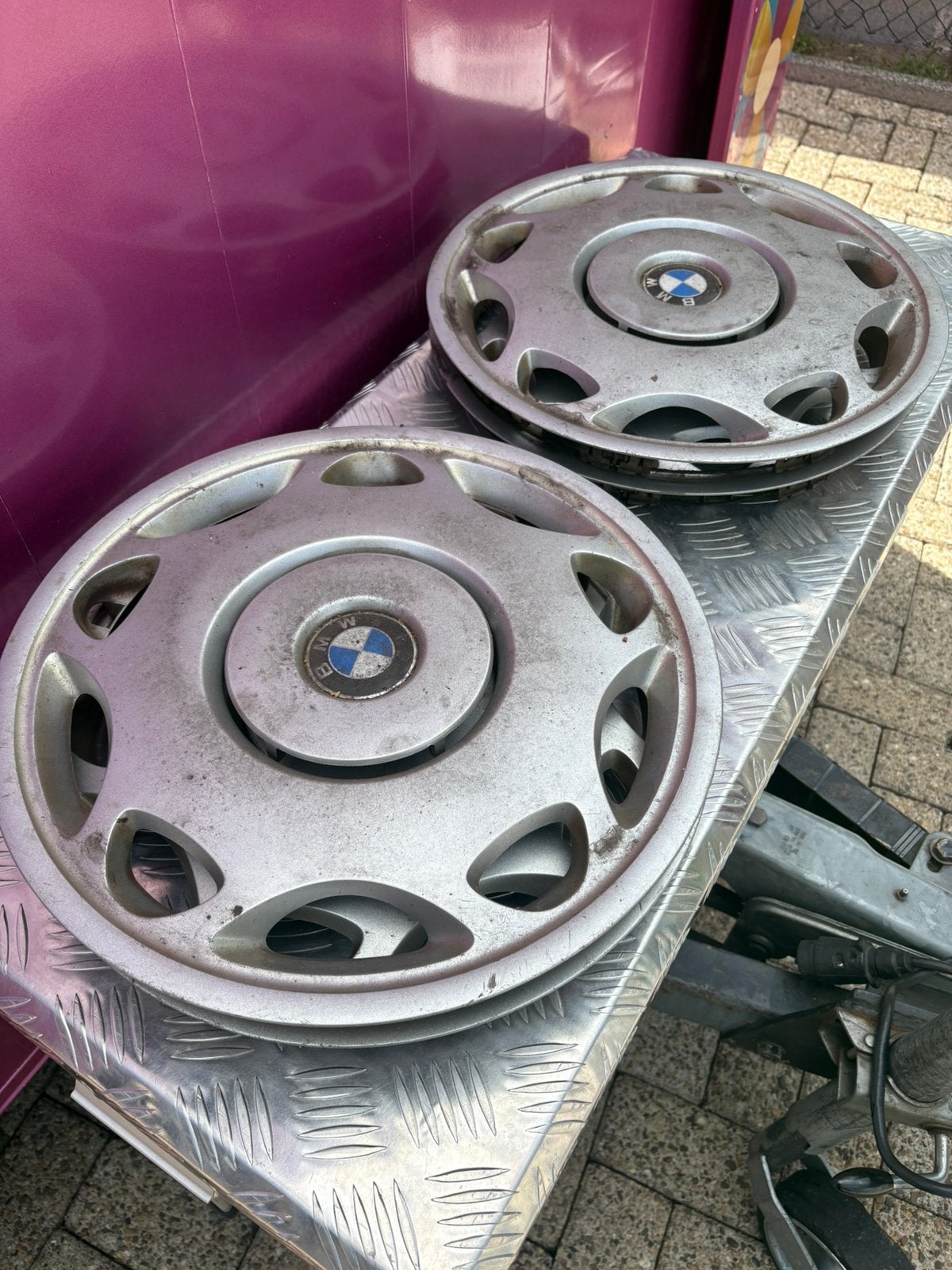 4X 15INCH BMW WIELDOPPEN., Auto diversen, Wieldoppen, Ophalen of Verzenden, Gebruikt