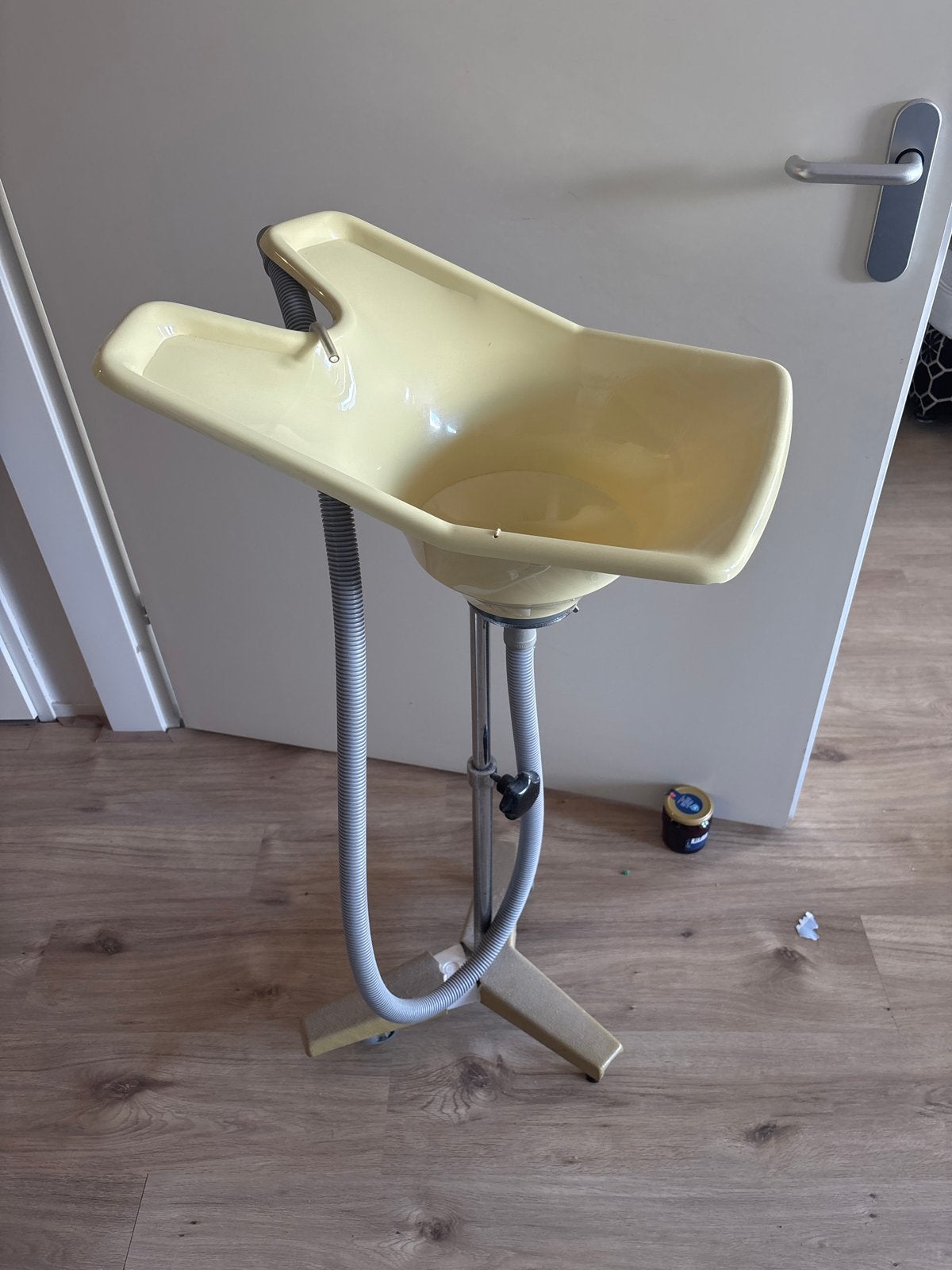 Vintage verrijdbare wasbak van oude kapper, Antiek en Kunst, Ophalen