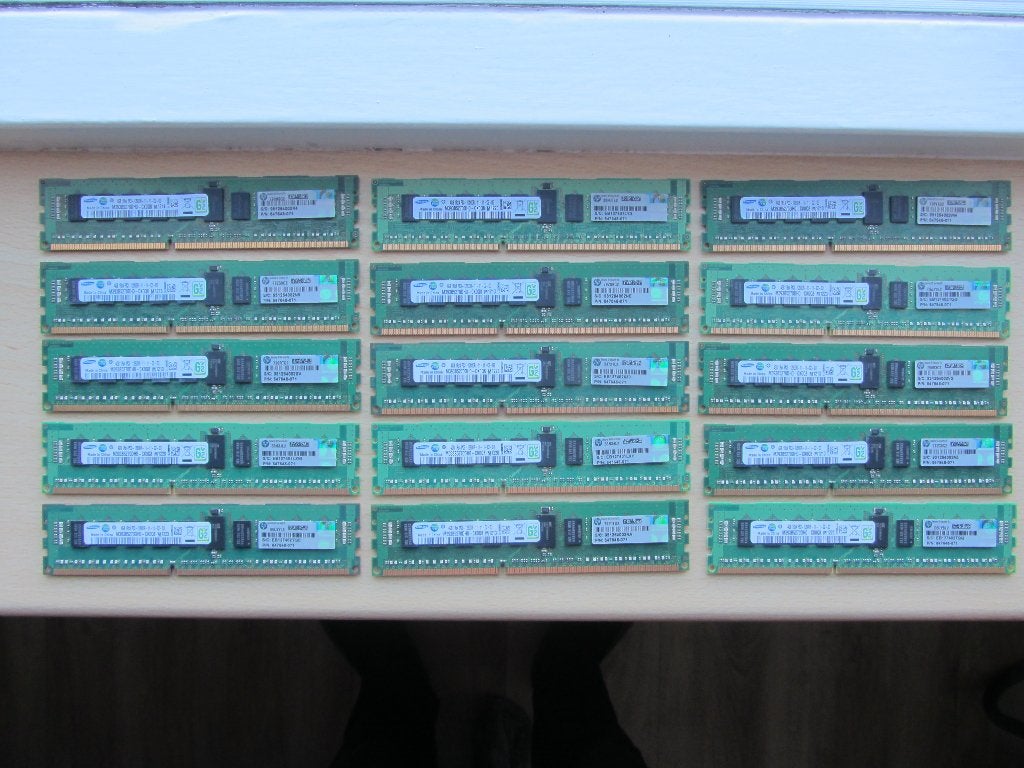 15x Samsung 4GB PC3-12800 DDR3-1600MHz ECC Registered CL11, Computers en Software, RAM geheugen, Server, DDR3, Ophalen of Verzenden