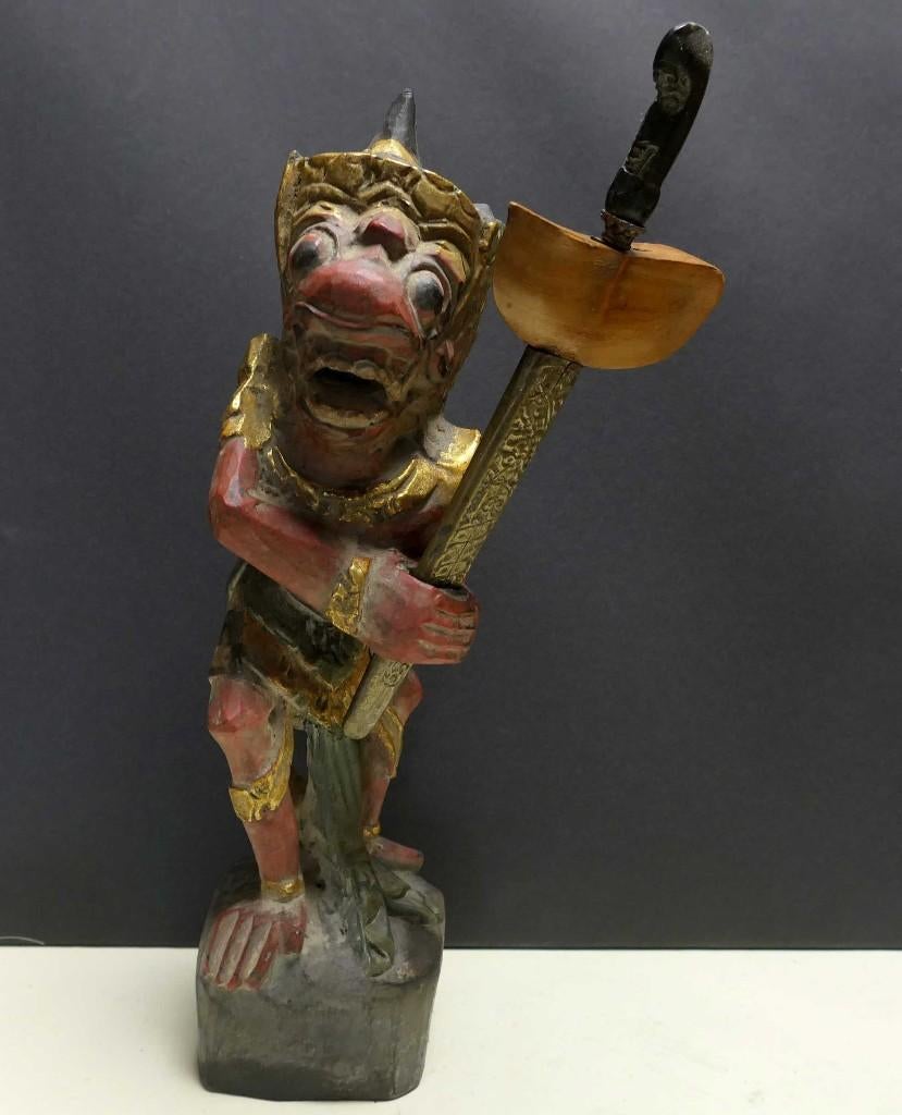 Keris beeld Hanuman voor kleinere Patrem Kris of Tombak HMX1, Antiek en Kunst, Ophalen of Verzenden
