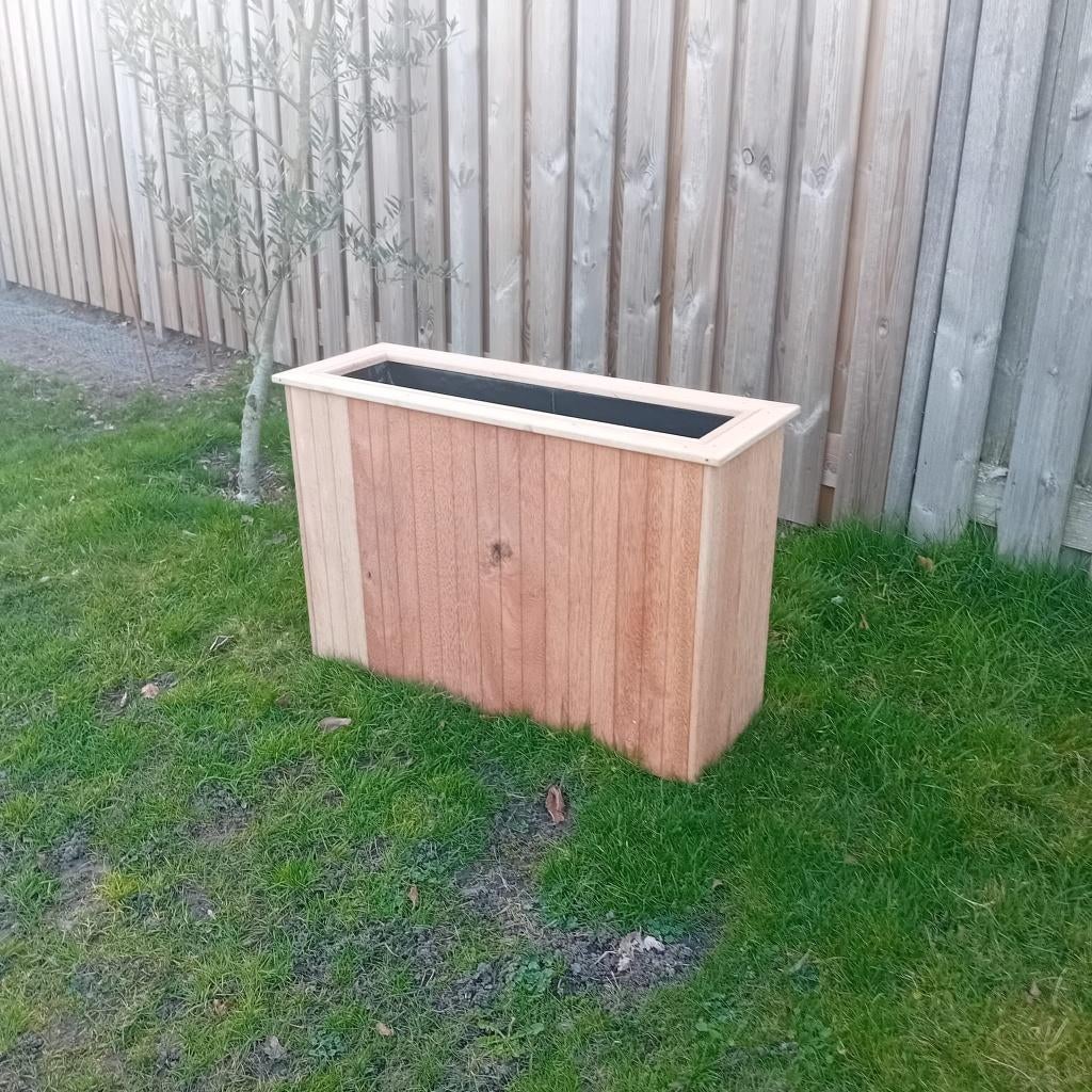 Hardhouten plantenbak – langwerpig model – 90x35x60 cm, Ophalen, Nieuw, Balkon, 60 tot 100 cm
