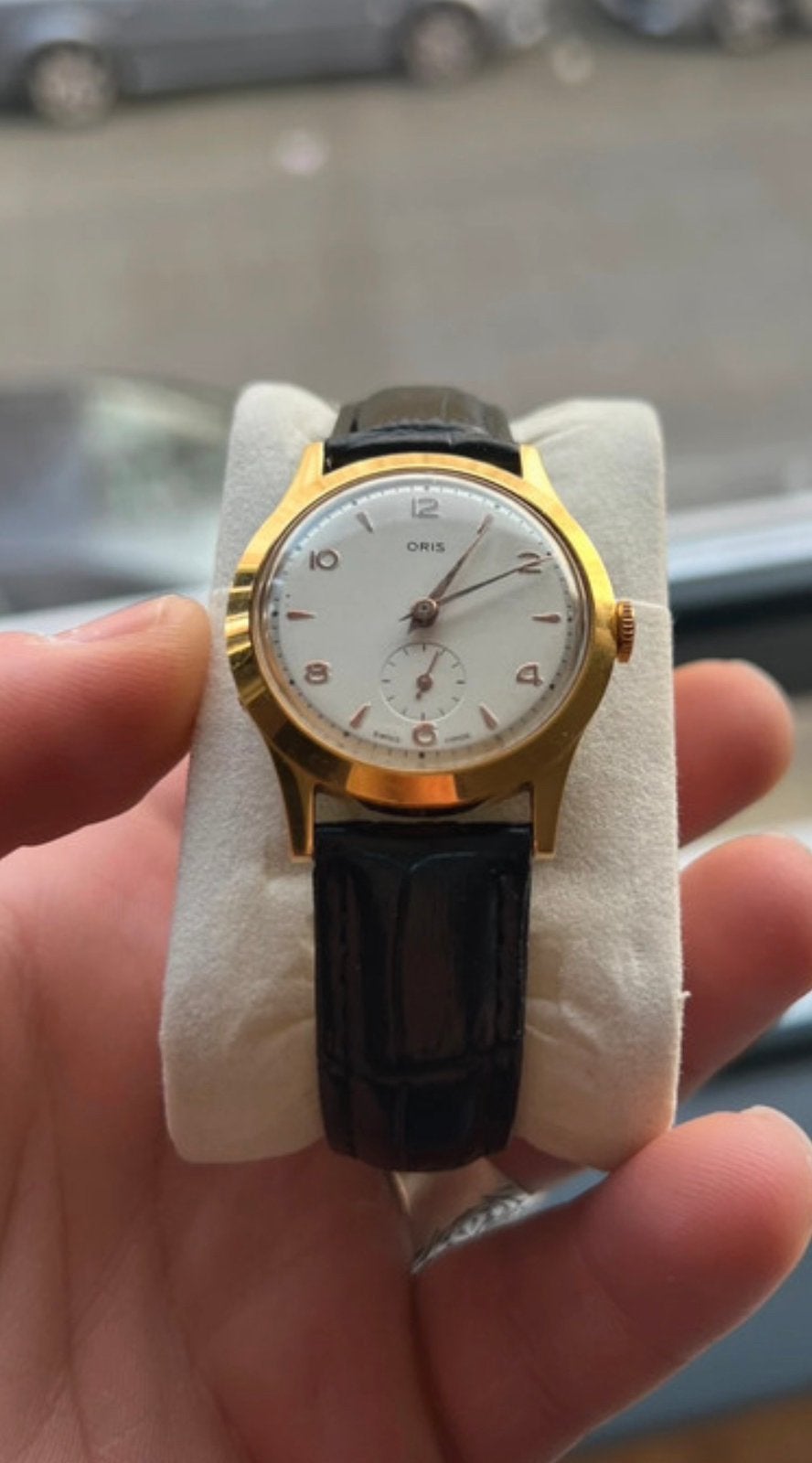 Oris vintage horloge, Ophalen of Verzenden, Staal, Overige merken, 1960 of later