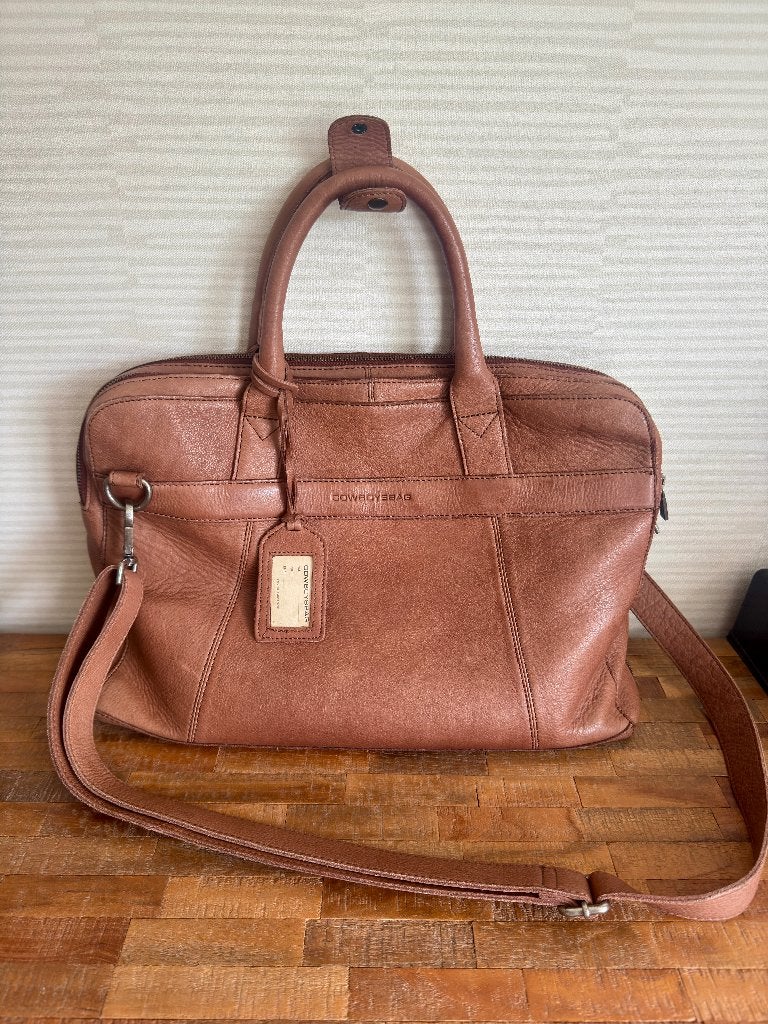Cowboysbag laptoptas/ werktas bruin, Bruin, Zo goed als nieuw, Leer, Ophalen
