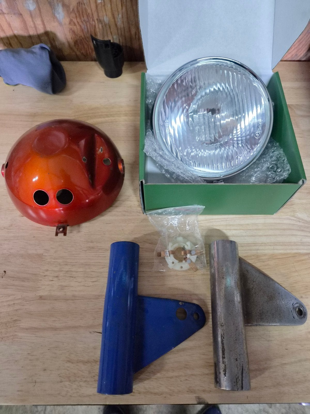Zundapp koplamp huis met oren en koplamp, Ophalen of Verzenden, Gebruikt, Koplamp