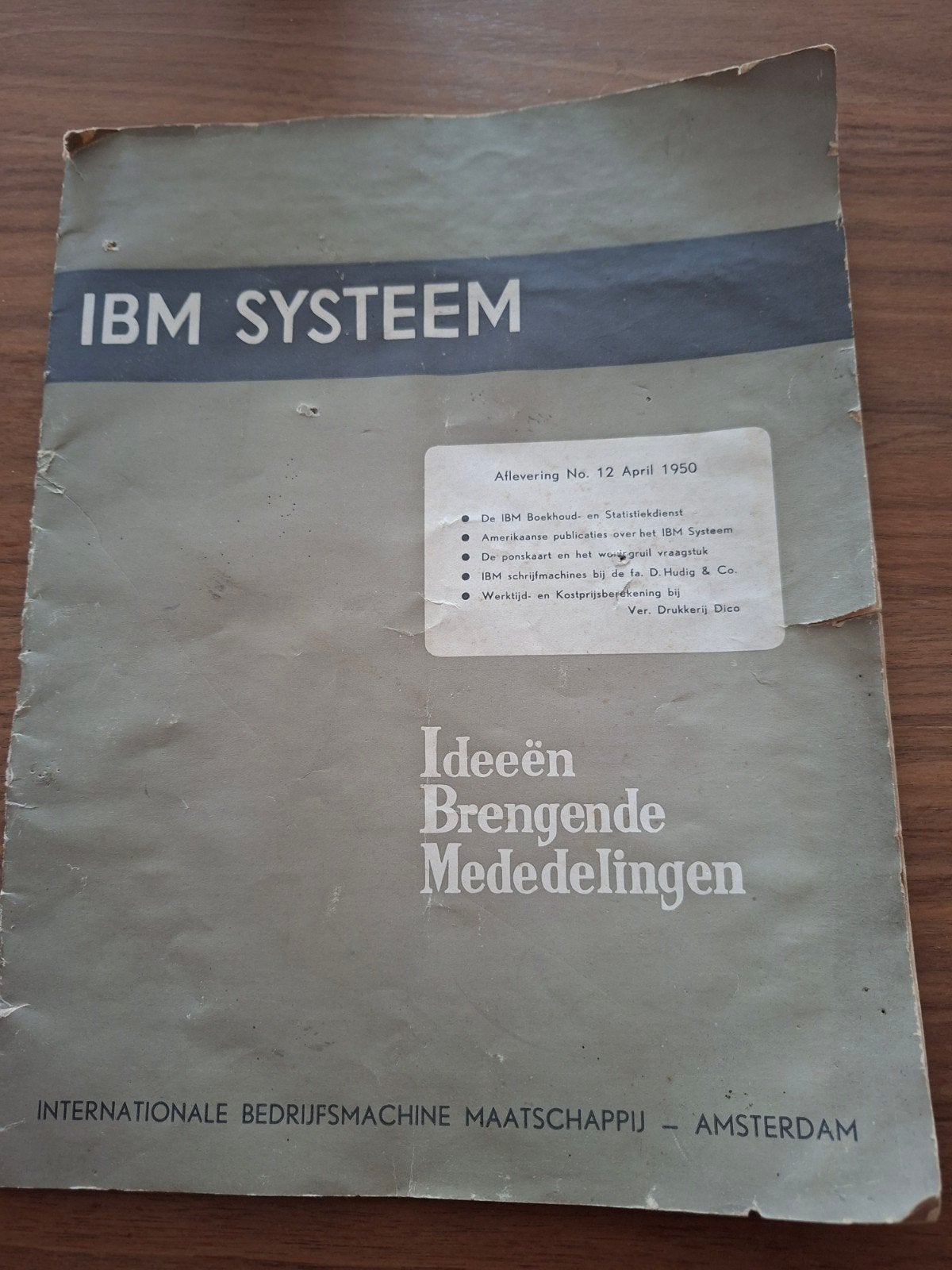 Zeldzame IBM Systeem Catalogus - April 1950, Verzenden, Gelezen, Internationale Bedrijfsmachine Maatschappij, Catalogus