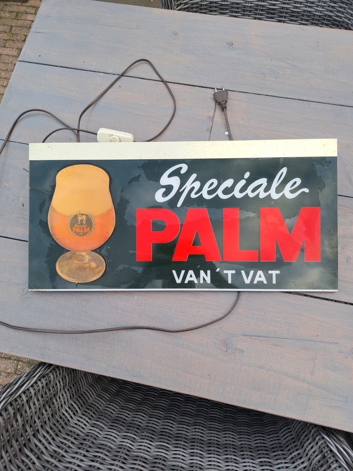 Vintage Speciaal Palm van 't Vat Lichtreclame, Ophalen