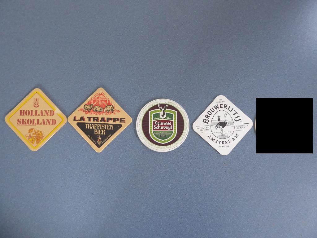 4 verschillende bier viltjes diverse merken 2, Verzamelen, Biermerken, Ophalen of Verzenden, Gebruikt, Viltje(s), La Trappe