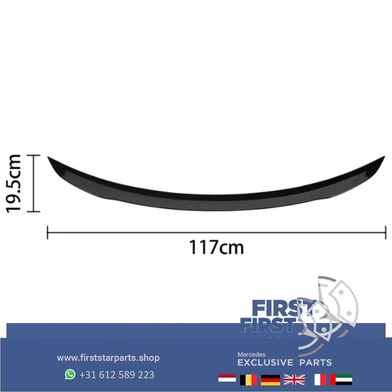 W177 V177 A KLASSE SEDAN AMG KOFFERBAK SPOILER ZWART 2018-20, Gebruikt, Ophalen of Verzenden, Achter, -