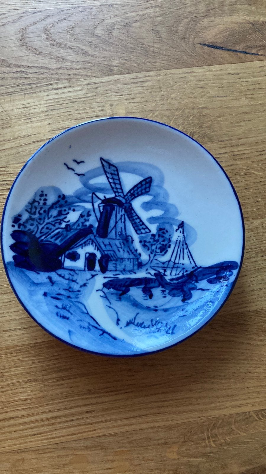 Delfts blauw wandbord - Molen, Ophalen of Verzenden