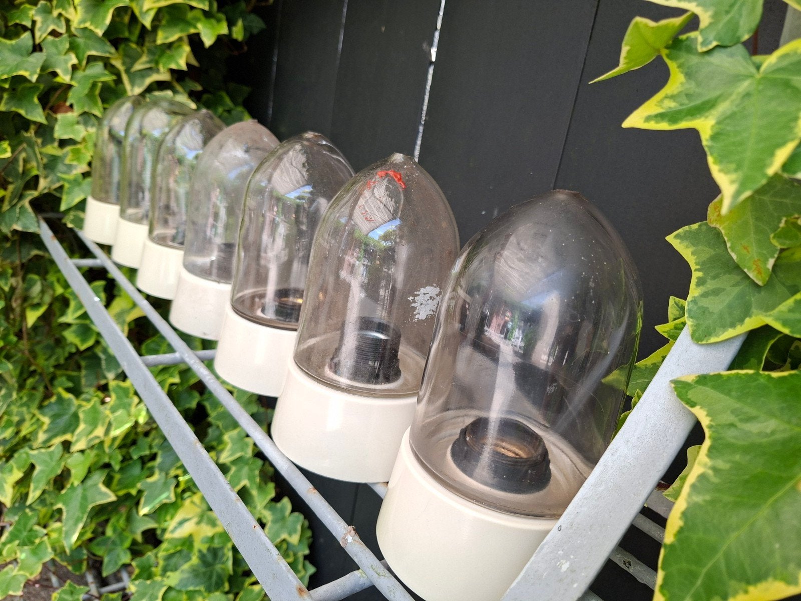 6 Industriële stallampen, Antiek en Kunst, Antiek | Lampen, Ophalen of Verzenden