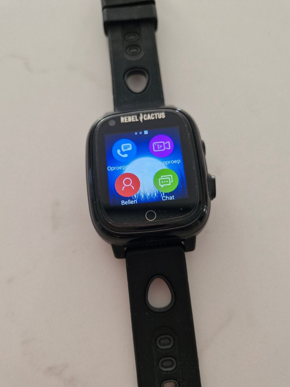 Rebel Cactus GPS Horloge - Zo goed als nieuw, Zwart, Ophalen of Verzenden, GPS, Android