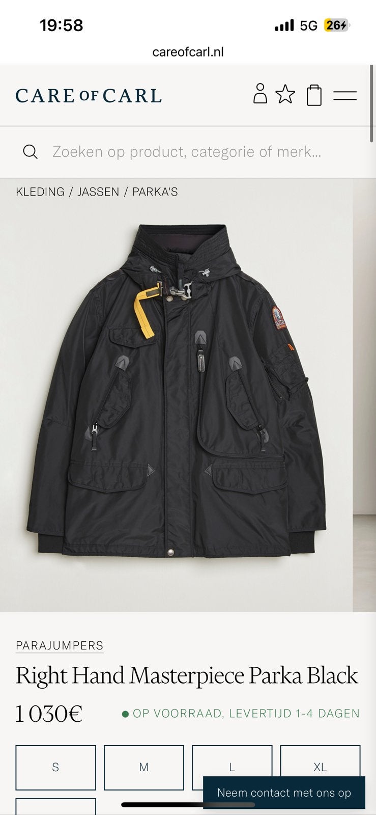 Originele Parajumpers winterjas lang, Kleding | Heren, Ophalen of Verzenden, Zo goed als nieuw, Maat 56/58 (XL)