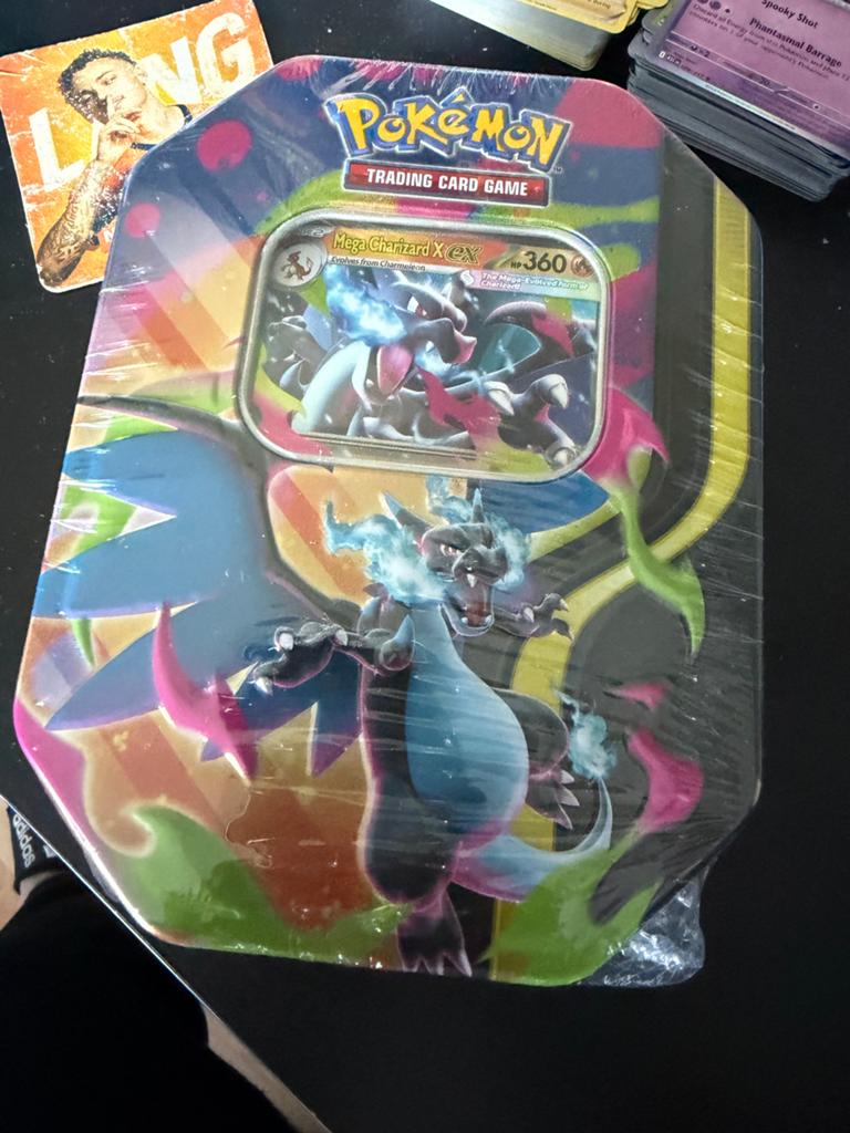 Sealed Mega Charizard X EX Tin Box (Y tin ook aanwezig), Ophalen of Verzenden, Nieuw, Boosterbox, Foil