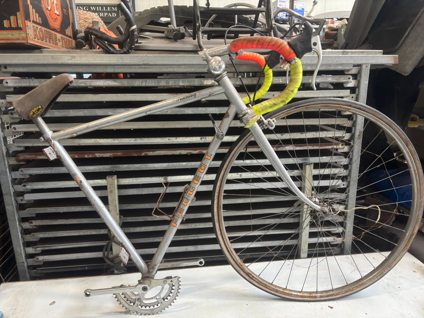 Superleuke oude halve racefiets, Ophalen