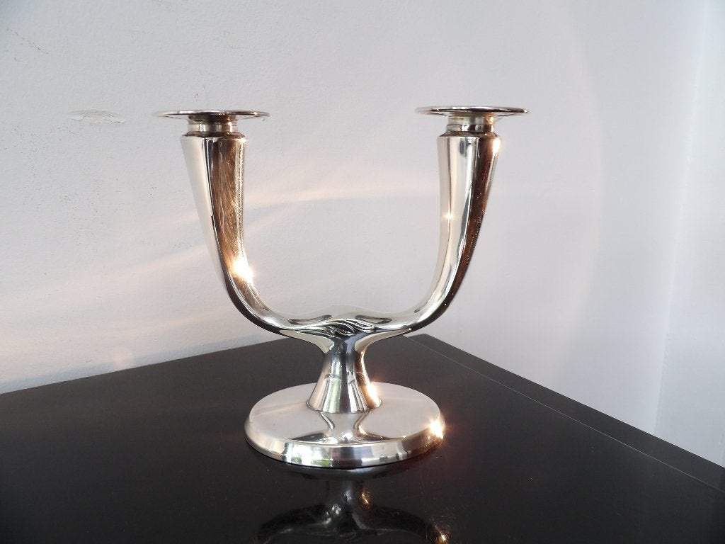 Art Deco Kandelaar WMF, Verzilverd, Antiek en Kunst, Ophalen of Verzenden, Zilver