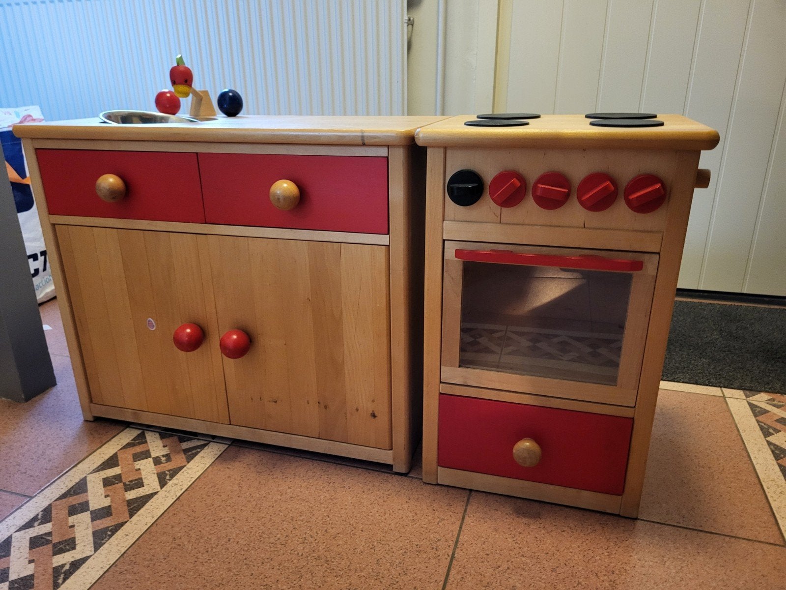 Houten Speelkeuken met Oven en Spoelbak, Ophalen, Gebruikt, Hout, Speelkeuken
