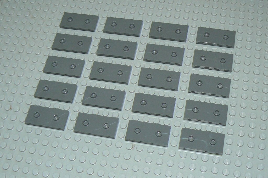 L548 Stenen 2x4 met 2 noppen nieuwe kleur donker grijs 20 st, Ophalen of Verzenden, Nieuw, Losse stenen, Lego